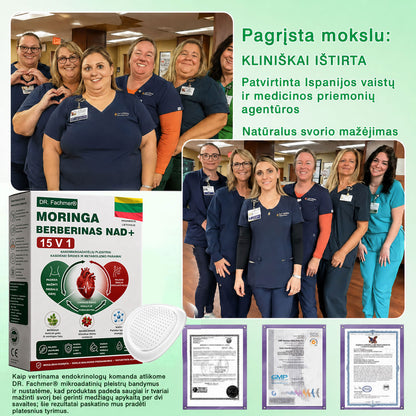 🌻 DR.Fachmer® 15 viename nanomikroadatinis pleistras su moringa, berberinu ir NAD+ | Naujos kartos kūno priežiūra su pažangia nano formule 🌻