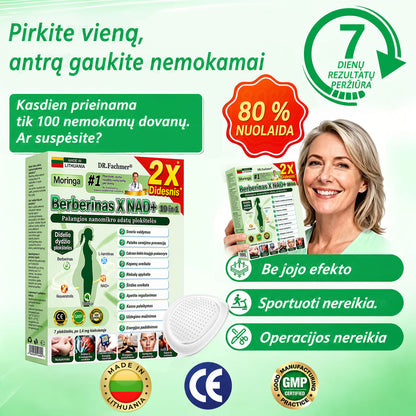 ✨ DR.Fachmer® 15 viename nanomikroadatinis pleistras su moringa, berberinu ir NAD+ | Naujos kartos kūno priežiūra su pažangia nano formule ✨