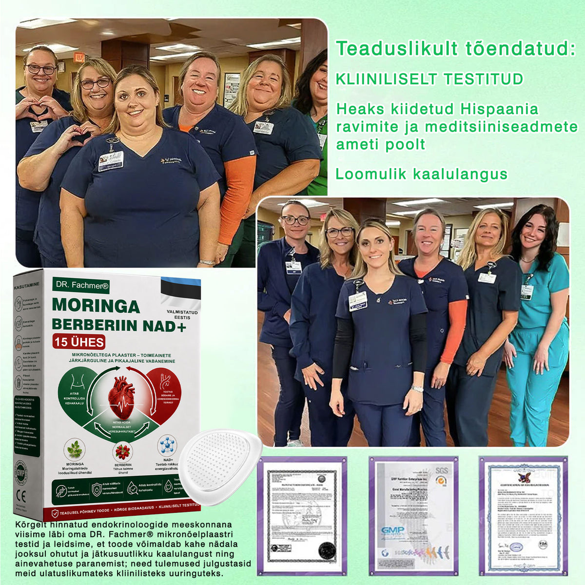 ⏰ DR.Fachmer® 15-ühes nano-mikronõelplaaster moringa, berberiini ja NAD+-iga | Uue põlvkonna kehahooldus täiustatud nanovalemiga ⏰