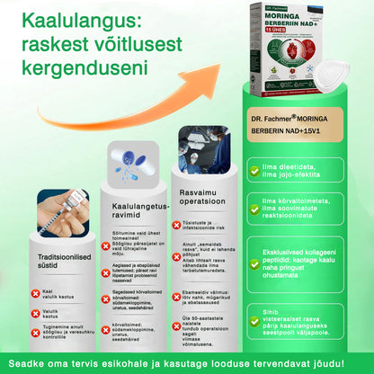 ⏰ DR.Fachmer® 15-ühes nano-mikronõelplaaster moringa, berberiini ja NAD+-iga | Uue põlvkonna kehahooldus täiustatud nanovalemiga ⏰
