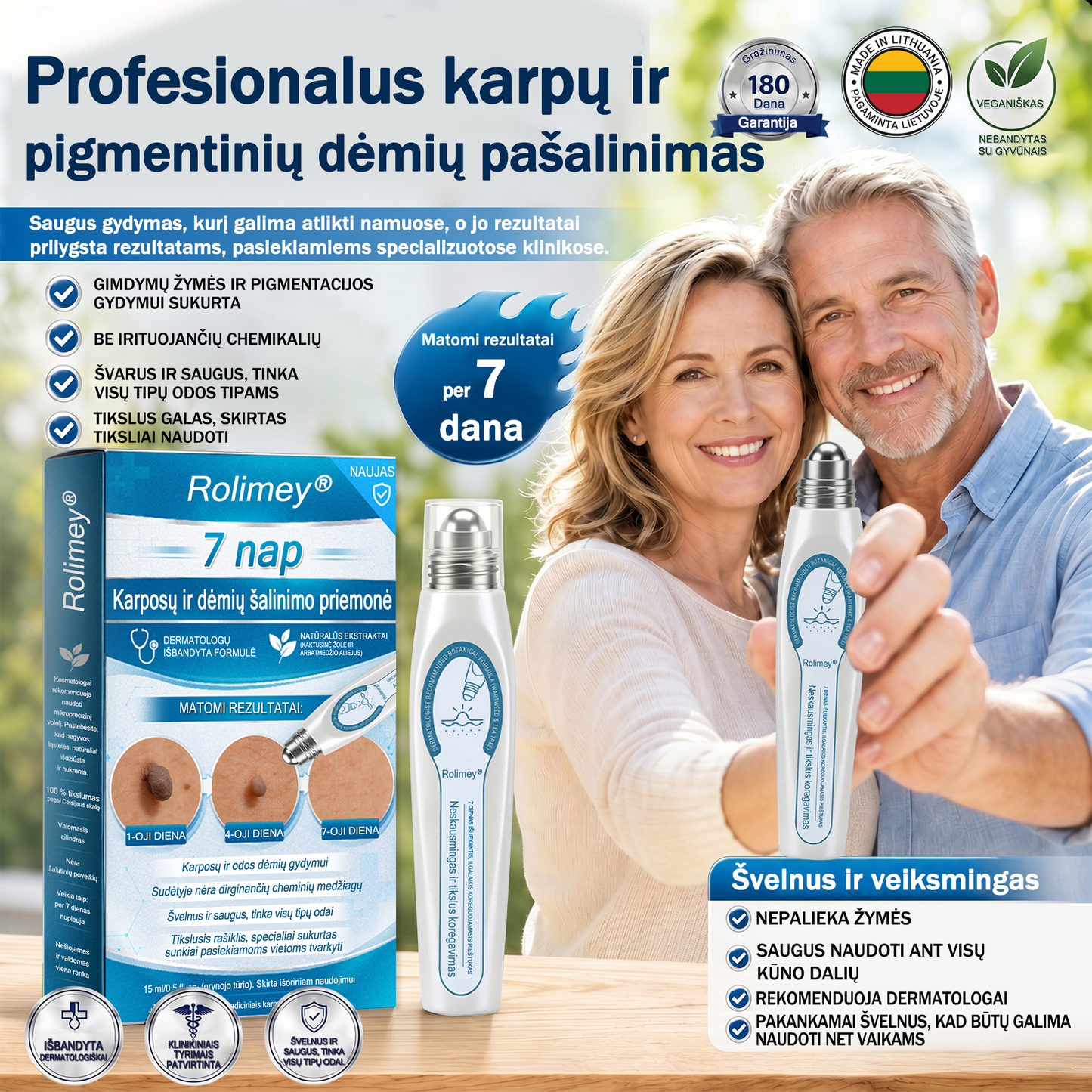 👨‍🔬🧊 Oficiali parduotuvė | ✅ Rolimey® 7 dienų roll-on priemonė odos ataugėlėms, karpoms ir pigmentinėms dėmėms-7141