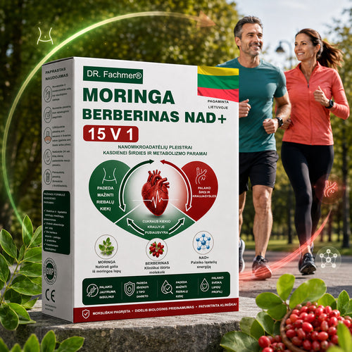 🌻 DR.Fachmer® 15 viename nanomikroadatinis pleistras su moringa, berberinu ir NAD+ | Naujos kartos kūno priežiūra su pažangia nano formule 🌻