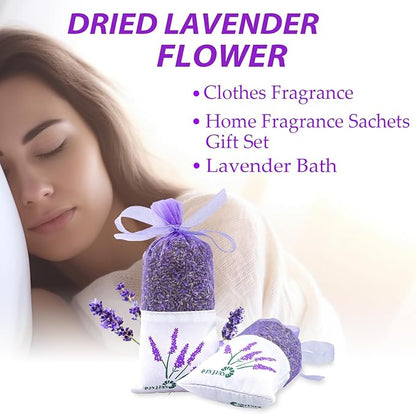 8 Packs Lavender Sachet Bags for Drawers and Closets, Long-Lasting Lavender Scented Sachets Home Fragrance Hanging Closet Air Freshener Oder Eliminator, Smell Goods for House