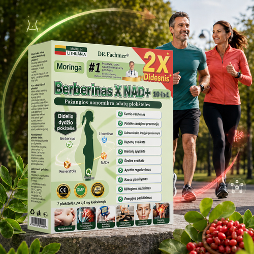 ✨ DR.Fachmer® 15 viename nanomikroadatinis pleistras su moringa, berberinu ir NAD+ | Naujos kartos kūno priežiūra su pažangia nano formule ✨